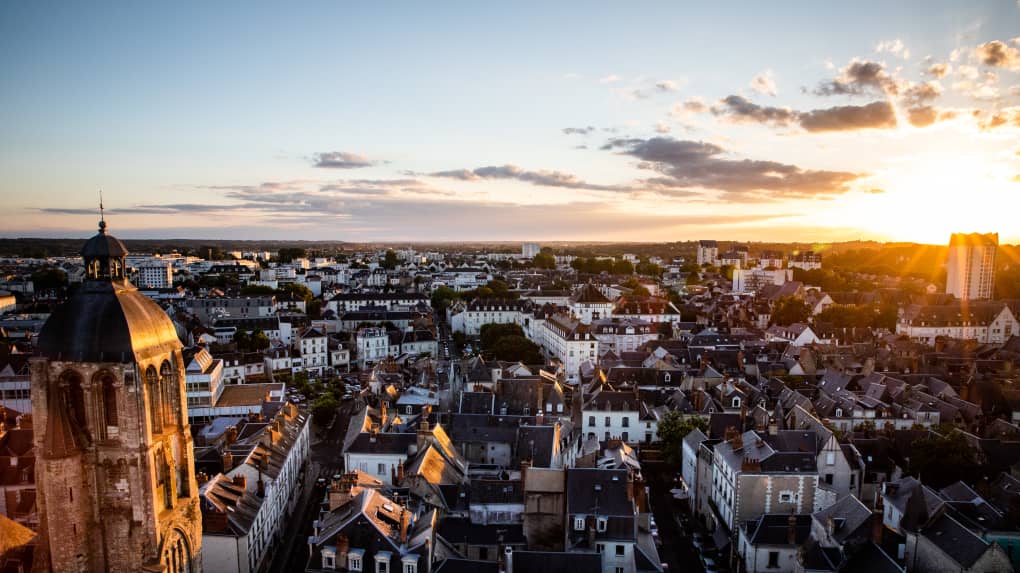 Aerial view of Centre-Val de Loire region